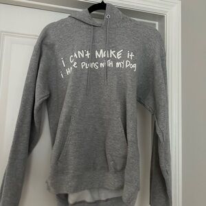Gray Hoodie with Fun Slogan